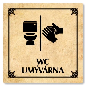 WC, umývárna, 118x118mm, pergamen, Nebraska